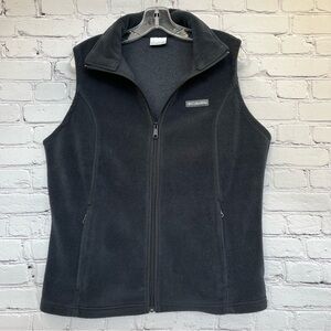Columbia Full Zip Fleece Vest Black Sz L